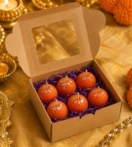 Motichoor laddoo candle